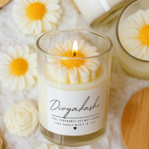 Daisy Scented Candles – Handcrafted Floral Elegance