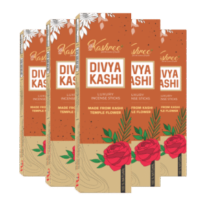 Luxury Designer Incense Agarbatti | Pack of 105 Sticks) | Free Incense Stick Holder | 100% Organic Musk Rose Divyakashi