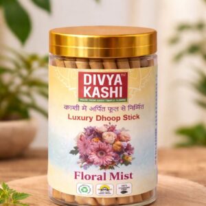 Divya Kashi Floral Mist Luxury Dhoop Sticks – Made from Sacred Kashi Temple Flowers